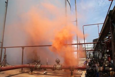 鹿寨县2019年危险化学品生产安全事故应急救援演练在氯碱公司举行